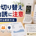 高齢者世帯の電力乗り換え：詐欺・訪問販売トラブルを防ぐ対策の比較ポイント｜選び方と注意点のアイキャッチ画像
