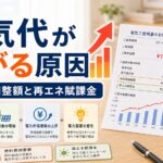 電気代が上がり続ける原因と対策｜燃料費調整額・再エネ賦課金｜比較・見直しガイドのアイキャッチ画像